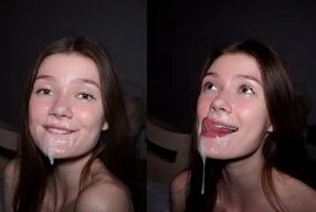 Gorgeous amateur cutie loves rough sex and choking on cum -