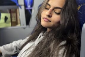 I suck an unknown passenger on a real bus and he cums in my mouth