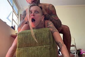 Wrong hole!! Butt she liked it. First time anal, rough and passionate couple fuck.