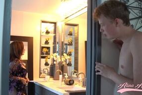 Horny Milf Alina Angel fucking a young dick الينا انجل تتنايج مع ابن صاحبتها