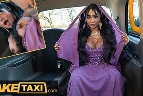 Fake Taxi Bengali nurse takes a big cock in her her tight Asian pussy with her big tits out