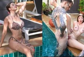 Lonely Housewife Couldn't Resist the Temptation of Being Fucked by a Swimming...