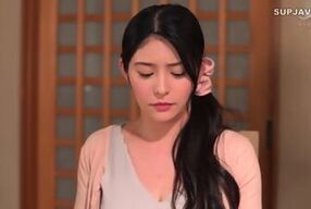 Megu Fujiura creampied after getting handjob from her husband's father-in-law