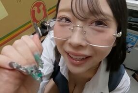 Naughty Japanese girl with natural tits gets fucked hard in a public place