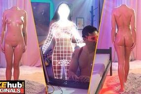 Mia Trejsi's perfect body gets destroyed by Brad Knight's sex robot in fakehub full scene