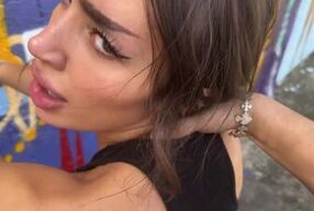 Watch Sisi Rose, the hot amateur slut, get fucked hard and take a cumshot in public by Rose and her friend, the random guy.