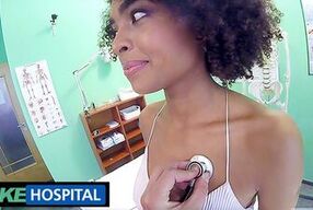 Luna Corazon & Ricky Rascal get examined by a hot black doctor - Fake Hospital