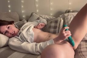 Step-sis gets her vibrator stolen and her pussy drilled in close-up action