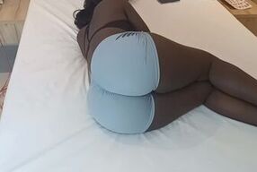 Angel Youngs gets her fit body convinced by a big-ass ebony goddess in lingerie