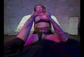 Manuela Ferrari's curvy stepmom is a pro at VR sex with deepthroating and tit fucking