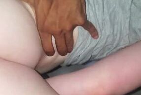 Redhead amateur gets her wet pussy stretched by a big black dick