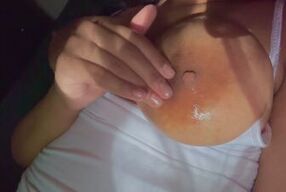 Hot 18-year-old Latina with natural big tits gets fingered and moans while playing with her toys in the morning