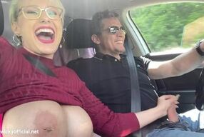 Angel Wicky's Big Boobs Bounce Wildly During Hot Car Fucking Session