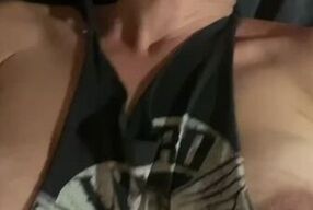 Naughty blonde MILF with huge tits gets her hairy pussy filled with cream