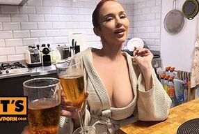 Cock sucking and footsie with hot babe Geisha Kyd