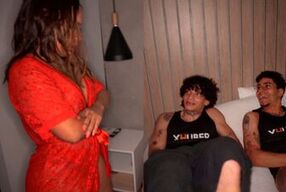 Step-siblings masturbate together and their stepmother discovers them, now what will happen?