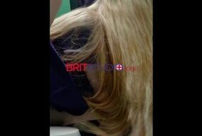 Hot British Nurse Drops Down To Her Knees At The Gloryhole