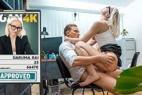 LOAN4K. Blonde whore is having a rough anal fuck for a loan