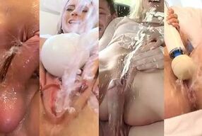 SQUIRTERS Ejaculating their female cum juice as they Orgasm hard - FAKEhub compilation