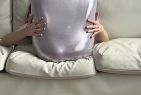 sexy yoga in tight transparent dress