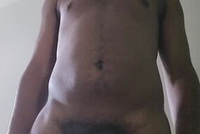 Lubing up and stroking before wanking