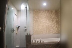 Thick curvy beauty worships bbc in the shower