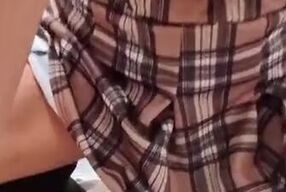 Just The Tip... Up Skirt! Milf Fucks & Rides Dildo (juicy Lousie)