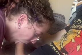 Hippy PAWG DEEPTHROATS dick while Gamer BF plays