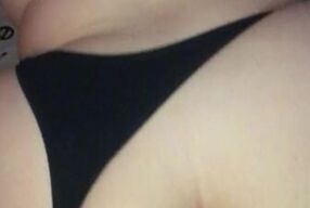 Fat ass slut rides dildo with butt plug