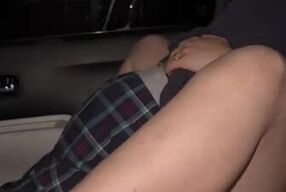 Nervous that someone will see us while I fuck her in the car