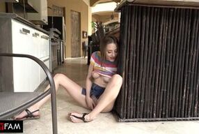 Horny Stepsister Begs For Stepbro's Cock After Getting Caught Masturbating