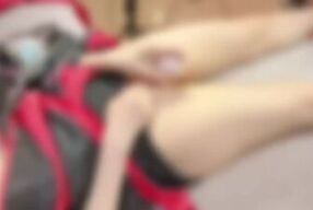 2 times cum♡ pink shaved pussy♡