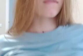 Pretty girl shows her charms