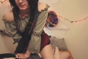 Cute Teen Alt Girl Halloween Creampie