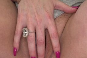 Hot Milf Step Mom Kat Marie Rubs Giant Tits and Plays with Pink Pussy For You