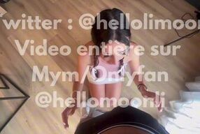 petite française libertine suce et avale le sperme