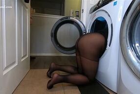 Help me stepBro im stuck pantyhose ripping and pov fucking cum facial