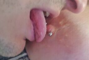 Letting my boss suck on my tits at work