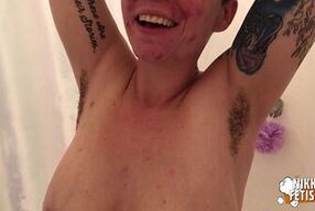 NIKKISFETISHES - Hot MILF Hairy Armpits in the Shower JOI