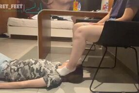 Foot worship in white socks