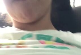 My girlfriend sends me a video of her taking and showing her tits.