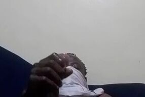 SOLO JERKING OFF THE 28CM LONG CURVED DIVK