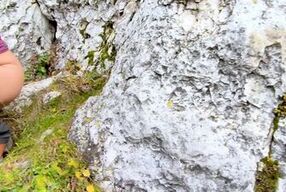 I need to piss during a hike, under the rock that looks like cock