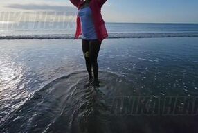 Walking on the BEACH with No PANTY or BRA - FLASHING in PUBLIC