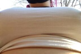 mis tetas naturales rebotando al sol