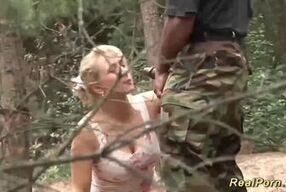 german Milf interracial outdoor banged