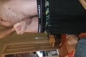 Hard dick g-spot orgasm. Fucking myself good with pants down. I'm .