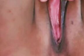 Show pussy through yoga pants! Close-up inside and see how pink is!