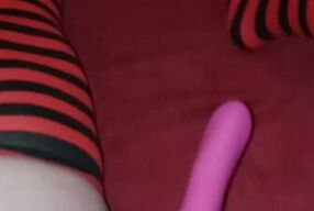 Teen massaging pussy and clit to squirting orgasms with legs shaking and squirming!!