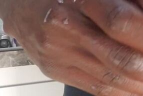 I love how my balls hang when im stroking this dick